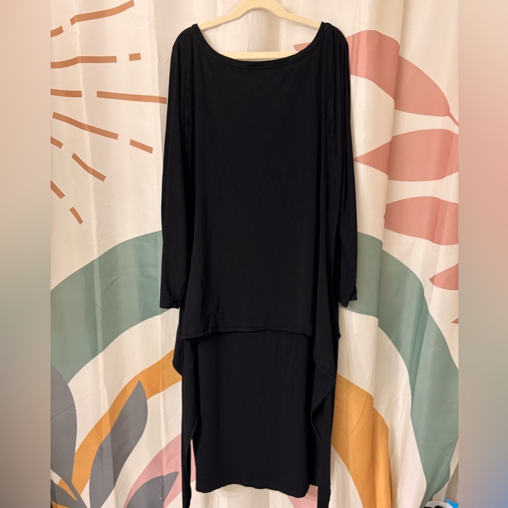 Babaton Black Tie-Front Dress - Picture 4 of 5